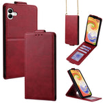 Cover a libro verticale in similpelle vegana tinta unita con tracolla, For Samsung Galaxy A04, For Samsung Galaxy A13 5G, For Samsung Galaxy A03S US 165.85mm, For Samsung Galaxy A71 5G