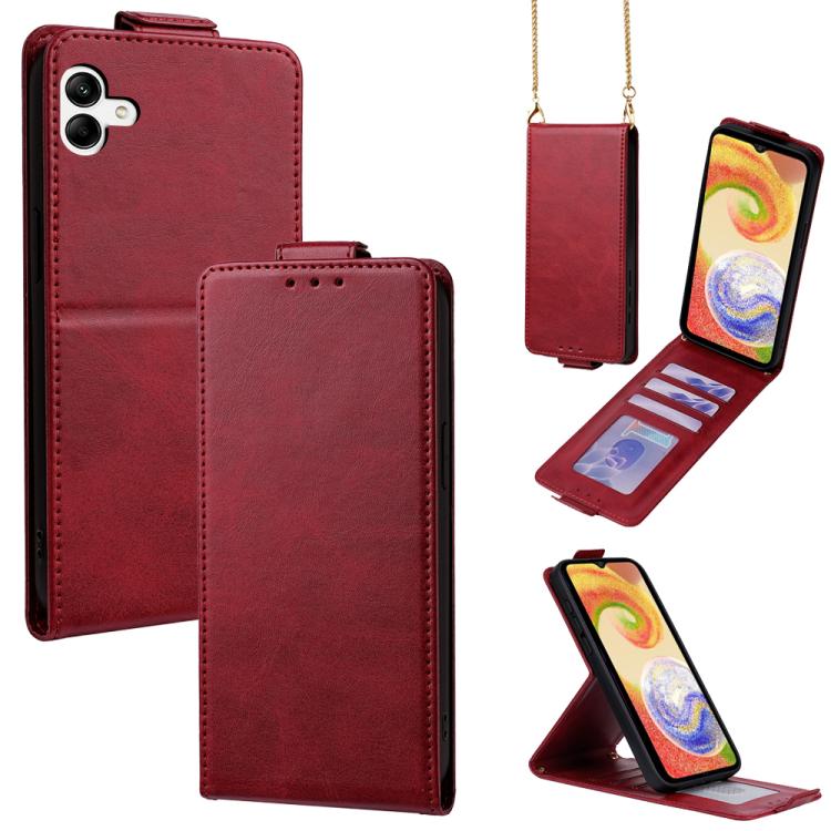 Cover a libro verticale in similpelle vegana tinta unita con tracolla, For Samsung Galaxy A04, For Samsung Galaxy A13 5G, For Samsung Galaxy A03S US 165.85mm, For Samsung Galaxy A71 5G
