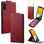 Cover a libro verticale in similpelle vegana tinta unita con tracolla, For Samsung Galaxy A04, For Samsung Galaxy A13 5G, For Samsung Galaxy A03S US 165.85mm, For Samsung Galaxy A71 5G