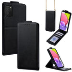 Cover a libro verticale in similpelle vegana tinta unita con tracolla, For Samsung Galaxy A04, For Samsung Galaxy A13 5G, For Samsung Galaxy A03S US 165.85mm, For Samsung Galaxy A71 5G
