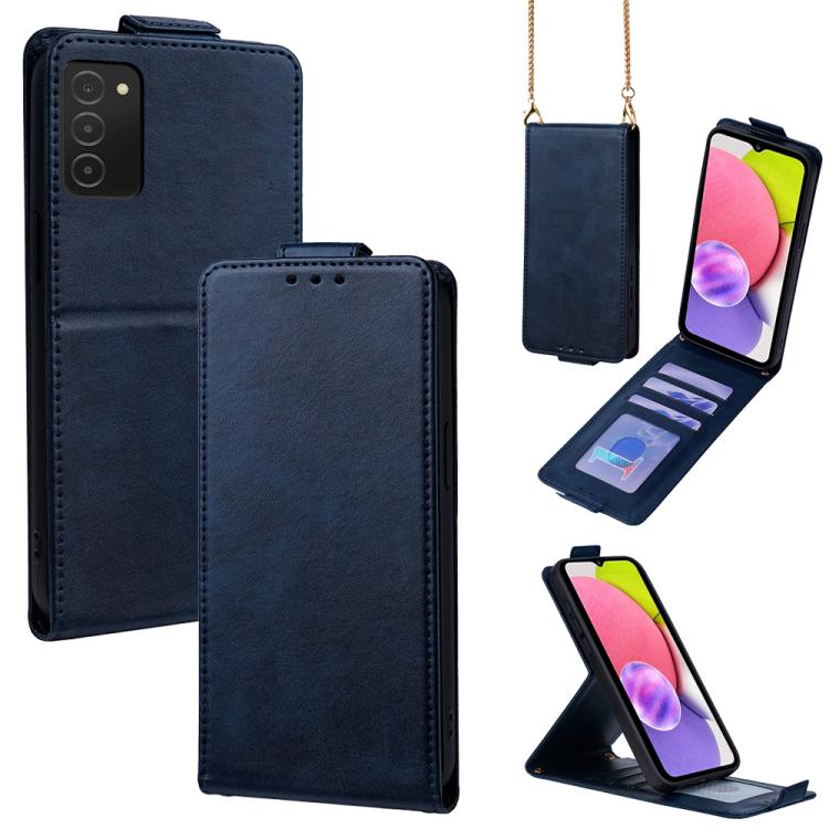Cover a libro verticale in similpelle vegana tinta unita con tracolla, For Samsung Galaxy A04, For Samsung Galaxy A13 5G, For Samsung Galaxy A03S US 165.85mm, For Samsung Galaxy A71 5G