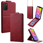 Cover a libro verticale in similpelle vegana tinta unita con tracolla, For Samsung Galaxy A04, For Samsung Galaxy A13 5G, For Samsung Galaxy A03S US 165.85mm, For Samsung Galaxy A71 5G