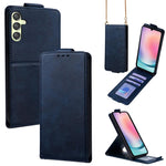 Cover a libro verticale in similpelle vegana tinta unita con tracolla, For Samsung Galaxy A25 5G Global, For Samsung Galaxy A24 4G, For Samsung Galaxy A34 5G, For Samsung Galaxy A54 5G, For Samsung Galaxy A04e, For Samsung Galaxy A14 5G