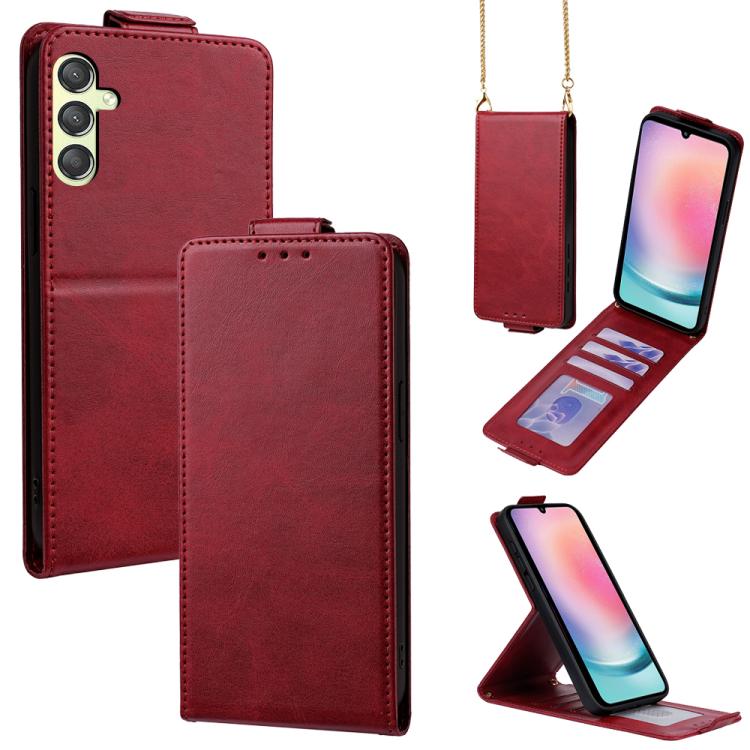 Cover a libro verticale in similpelle vegana tinta unita con tracolla, For Samsung Galaxy A25 5G Global, For Samsung Galaxy A24 4G, For Samsung Galaxy A34 5G, For Samsung Galaxy A54 5G, For Samsung Galaxy A04e, For Samsung Galaxy A14 5G