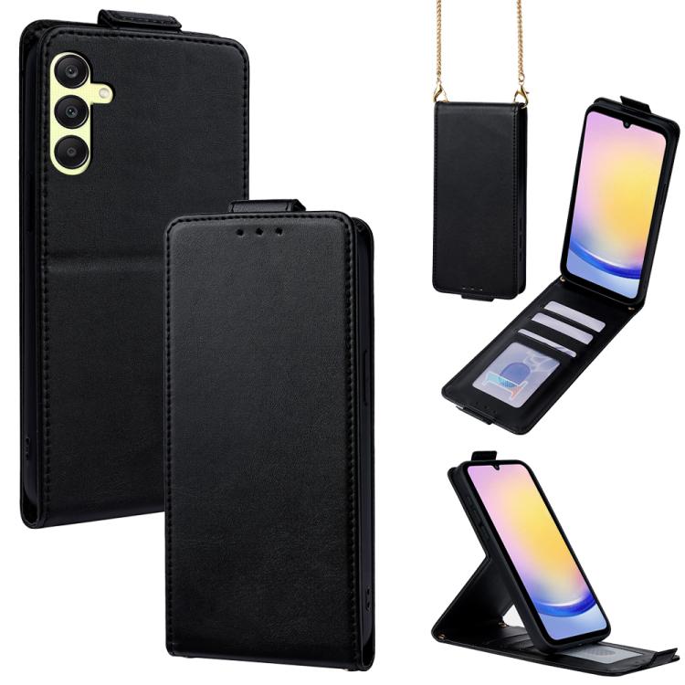 Cover a libro verticale in similpelle vegana tinta unita con tracolla, For Samsung Galaxy A25 5G Global, For Samsung Galaxy A24 4G, For Samsung Galaxy A34 5G, For Samsung Galaxy A54 5G, For Samsung Galaxy A04e, For Samsung Galaxy A14 5G