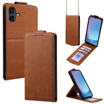 Cover a libro verticale in similpelle vegana tinta unita con tracolla, For Samsung Galaxy A25e, For Samsung Galaxy A07 4G, For Samsung Galaxy A17 5G, For Samsung Galaxy A06 5G / 4G, For Samsung Galaxy A56 5G, For Samsung Galaxy A36 5G