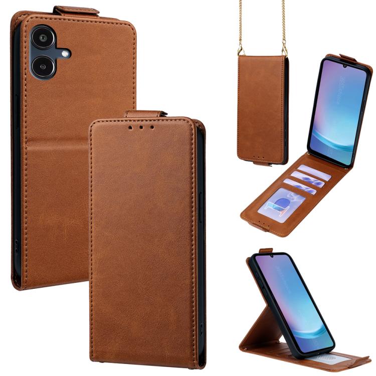 Cover a libro verticale in similpelle vegana tinta unita con tracolla, For Samsung Galaxy A25e, For Samsung Galaxy A07 4G, For Samsung Galaxy A17 5G, For Samsung Galaxy A06 5G / 4G, For Samsung Galaxy A56 5G, For Samsung Galaxy A36 5G