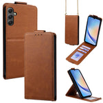 Cover a libro verticale in similpelle vegana tinta unita con tracolla, For Samsung Galaxy A25 5G Global, For Samsung Galaxy A24 4G, For Samsung Galaxy A34 5G, For Samsung Galaxy A54 5G, For Samsung Galaxy A04e, For Samsung Galaxy A14 5G
