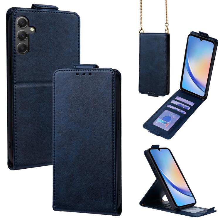 Cover a libro verticale in similpelle vegana tinta unita con tracolla, For Samsung Galaxy A25 5G Global, For Samsung Galaxy A24 4G, For Samsung Galaxy A34 5G, For Samsung Galaxy A54 5G, For Samsung Galaxy A04e, For Samsung Galaxy A14 5G