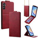 Cover a libro verticale in similpelle vegana tinta unita con tracolla, For Samsung Galaxy A25 5G Global, For Samsung Galaxy A24 4G, For Samsung Galaxy A34 5G, For Samsung Galaxy A54 5G, For Samsung Galaxy A04e, For Samsung Galaxy A14 5G