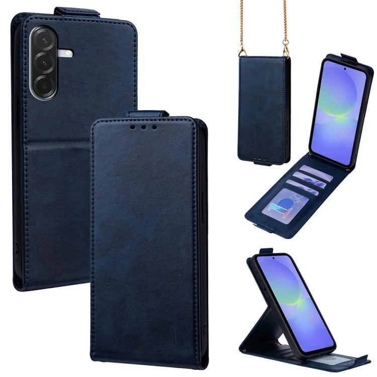 Cover a libro verticale in similpelle vegana tinta unita con tracolla, For Samsung Galaxy A25e, For Samsung Galaxy A07 4G, For Samsung Galaxy A17 5G, For Samsung Galaxy A06 5G / 4G, For Samsung Galaxy A56 5G, For Samsung Galaxy A36 5G