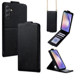 Cover a libro verticale in similpelle vegana tinta unita con tracolla, For Samsung Galaxy A25 5G Global, For Samsung Galaxy A24 4G, For Samsung Galaxy A34 5G, For Samsung Galaxy A54 5G, For Samsung Galaxy A04e, For Samsung Galaxy A14 5G