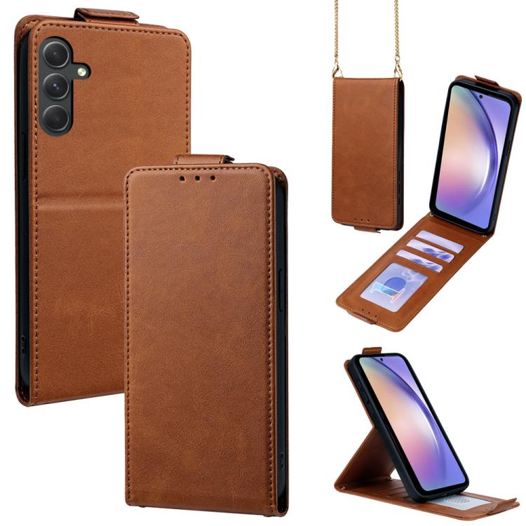 Cover a libro verticale in similpelle vegana tinta unita con tracolla, For Samsung Galaxy A25 5G Global, For Samsung Galaxy A24 4G, For Samsung Galaxy A34 5G, For Samsung Galaxy A54 5G, For Samsung Galaxy A04e, For Samsung Galaxy A14 5G
