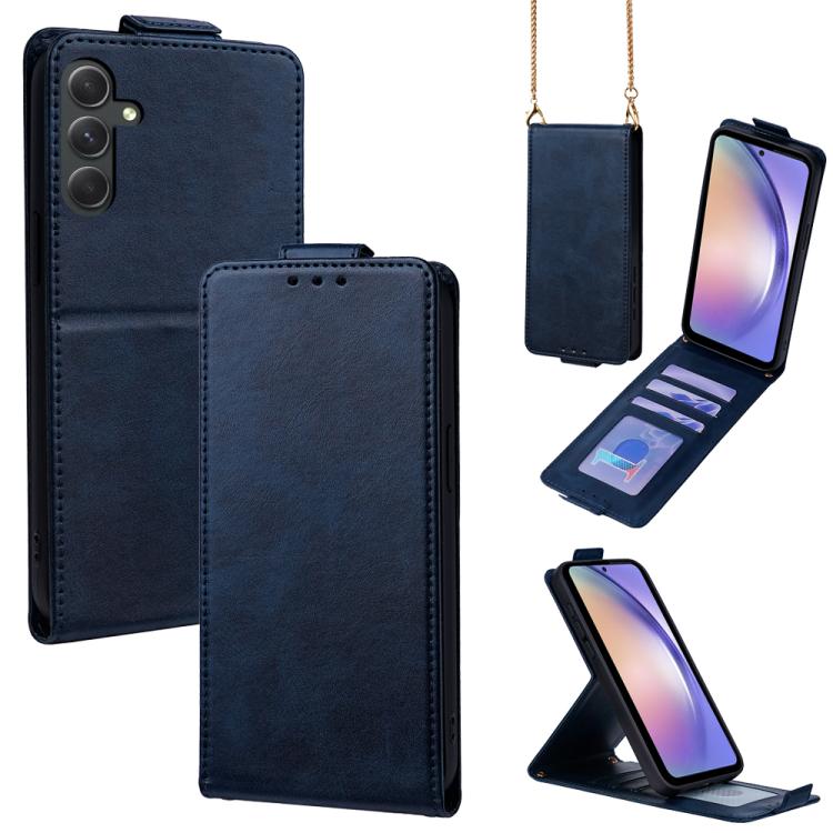 Cover a libro verticale in similpelle vegana tinta unita con tracolla, For Samsung Galaxy A25 5G Global, For Samsung Galaxy A24 4G, For Samsung Galaxy A34 5G, For Samsung Galaxy A54 5G, For Samsung Galaxy A04e, For Samsung Galaxy A14 5G