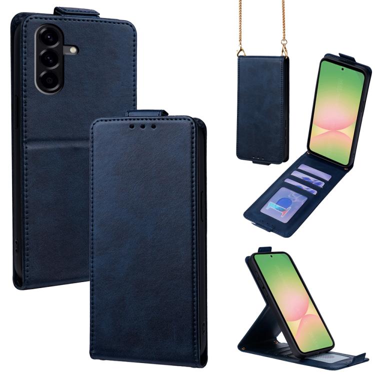 Cover a libro verticale in similpelle vegana tinta unita con tracolla, For Samsung Galaxy A25e, For Samsung Galaxy A07 4G, For Samsung Galaxy A17 5G, For Samsung Galaxy A06 5G / 4G, For Samsung Galaxy A56 5G, For Samsung Galaxy A36 5G