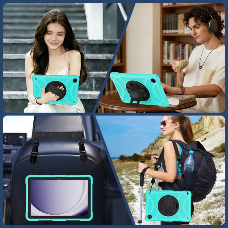 Custodia ibrida in silicone per tablet King PC con supporto, cinturino da polso e tracolla., For Samsung Galaxy Tab A11+ / A9+, For Samsung Galaxy Tab A11 / A9