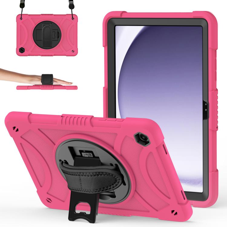 Custodia ibrida in silicone per tablet King PC con supporto, cinturino da polso e tracolla., For Samsung Galaxy Tab A11+ / A9+, For Samsung Galaxy Tab A11 / A9
