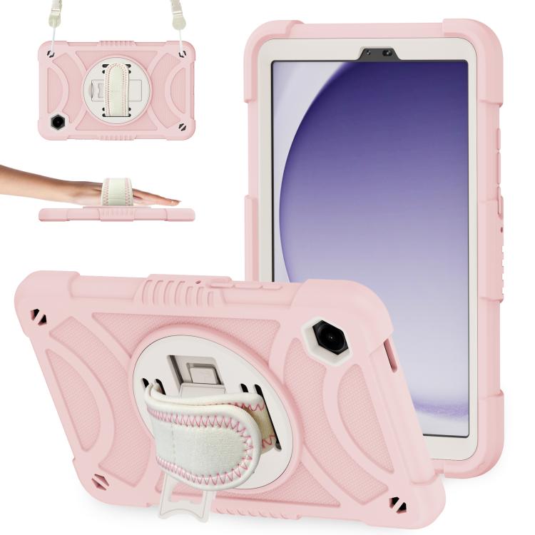 Custodia ibrida in silicone per tablet King PC con supporto, cinturino da polso e tracolla., For Samsung Galaxy Tab A11+ / A9+, For Samsung Galaxy Tab A11 / A9