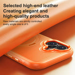 Custodia per telefono con supporto magnetico girevole a 360 gradi e texture effetto pelle., For iPhone 16 Plus, For iPhone 16
