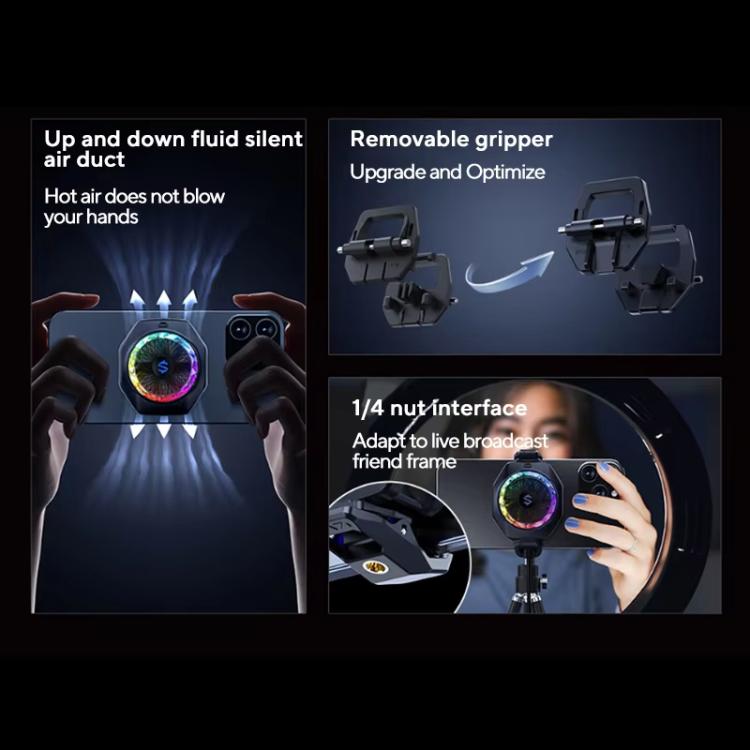 Black Shark Mag-Cooler 5 Pro, dissipatore di calore magnetico a semiconduttore con clip posteriore per cellulari., Mag-Cooler 5 Pro