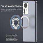 Supporto magnetico per telefono con fibbia ad anello girevole a 360 gradi e funzionalità multifunzione., Magnetic 21st Generation Phone Holder