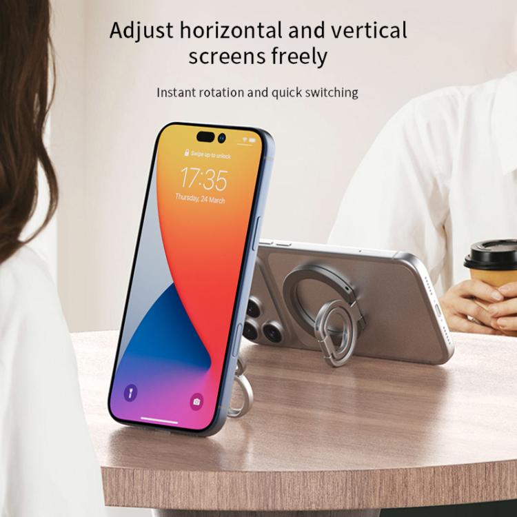 Supporto magnetico per telefono con fibbia ad anello girevole a 360 gradi e funzionalità multifunzione., Magnetic 21st Generation Phone Holder