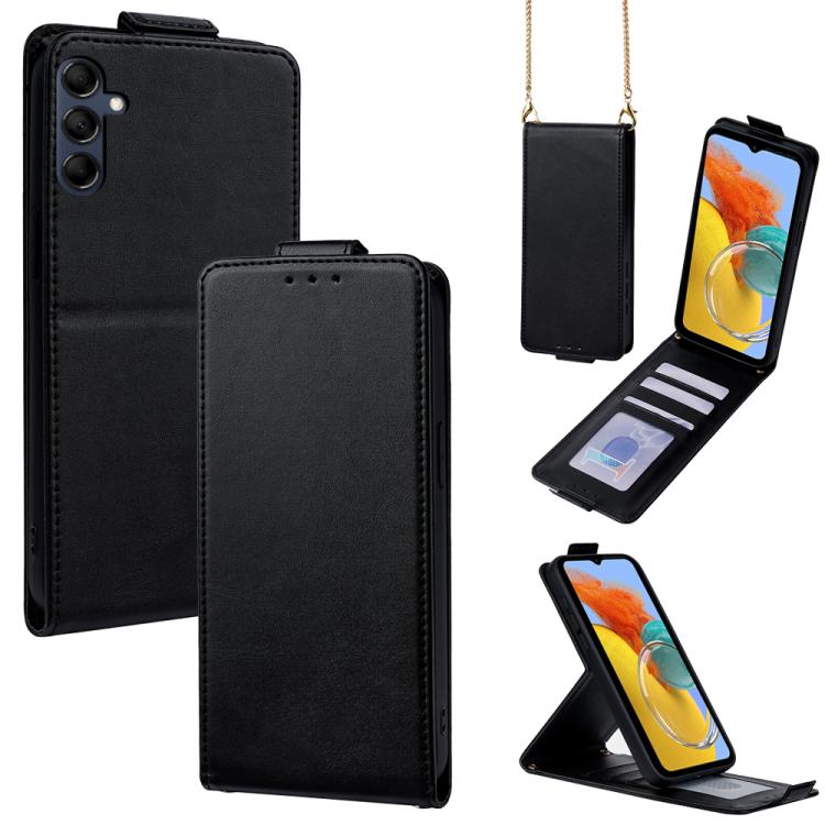 Cover a libro verticale in similpelle vegana tinta unita con tracolla, For Samsung Galaxy Xcover7, For Samsung Galaxy M34 5G, For Samsung Galaxy M54, For Samsung Galaxy M14 5G, For Samsung Galaxy Xcover6 Pro, For Samsung Galaxy M53