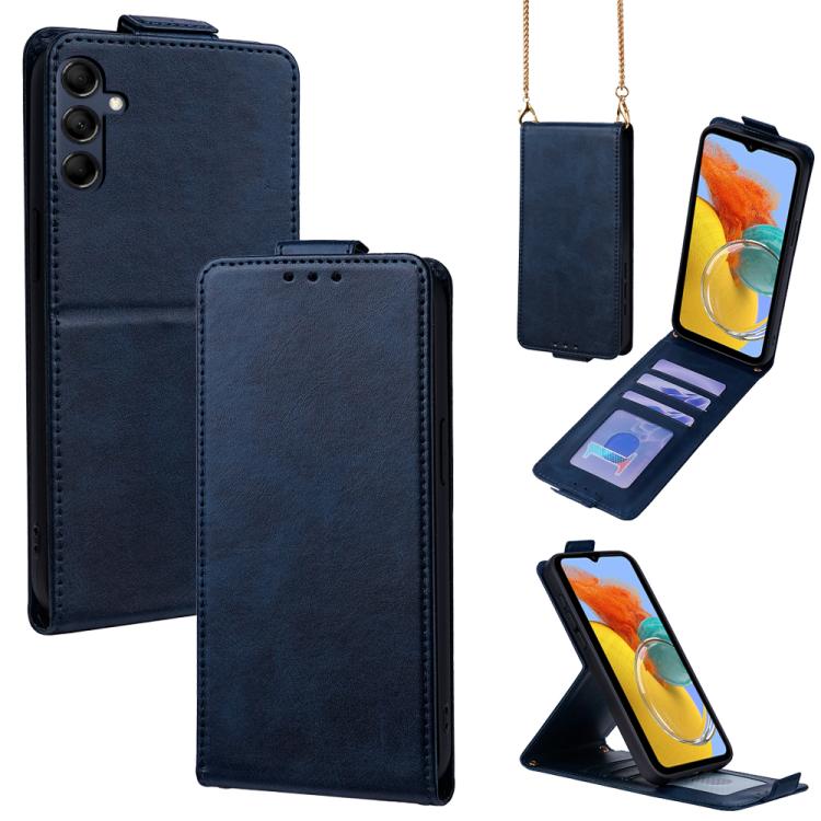Cover a libro verticale in similpelle vegana tinta unita con tracolla, For Samsung Galaxy Xcover7, For Samsung Galaxy M34 5G, For Samsung Galaxy M54, For Samsung Galaxy M14 5G, For Samsung Galaxy Xcover6 Pro, For Samsung Galaxy M53