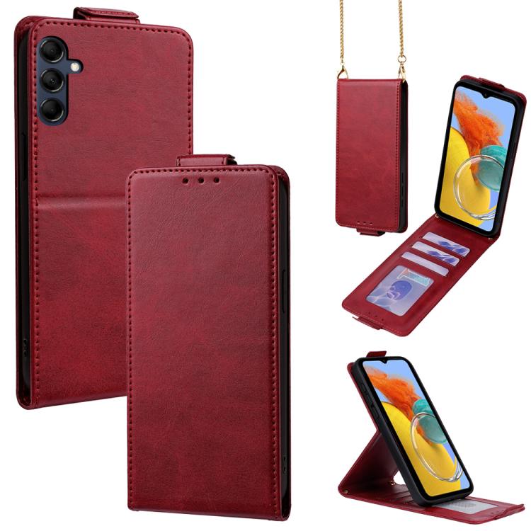 Cover a libro verticale in similpelle vegana tinta unita con tracolla, For Samsung Galaxy Xcover7, For Samsung Galaxy M34 5G, For Samsung Galaxy M54, For Samsung Galaxy M14 5G, For Samsung Galaxy Xcover6 Pro, For Samsung Galaxy M53