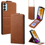Cover a libro verticale in similpelle vegana tinta unita con tracolla, For Samsung Galaxy M16 5G, For Samsung Galaxy F06 5G, For Samsung Galaxy M35, For Samsung Galaxy Xcover7 Pro, For Samsung Galaxy M55, For Samsung Galaxy M15 5G