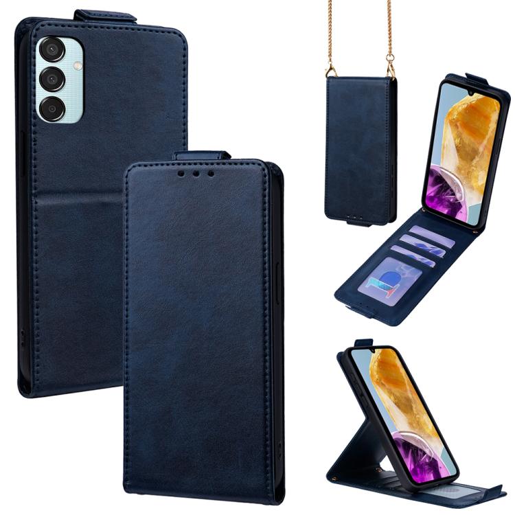 Cover a libro verticale in similpelle vegana tinta unita con tracolla, For Samsung Galaxy M16 5G, For Samsung Galaxy F06 5G, For Samsung Galaxy M35, For Samsung Galaxy Xcover7 Pro, For Samsung Galaxy M55, For Samsung Galaxy M15 5G