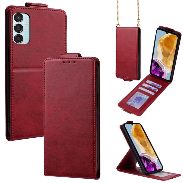 Cover a libro verticale in similpelle vegana tinta unita con tracolla, For Samsung Galaxy M16 5G, For Samsung Galaxy F06 5G, For Samsung Galaxy M35, For Samsung Galaxy Xcover7 Pro, For Samsung Galaxy M55, For Samsung Galaxy M15 5G