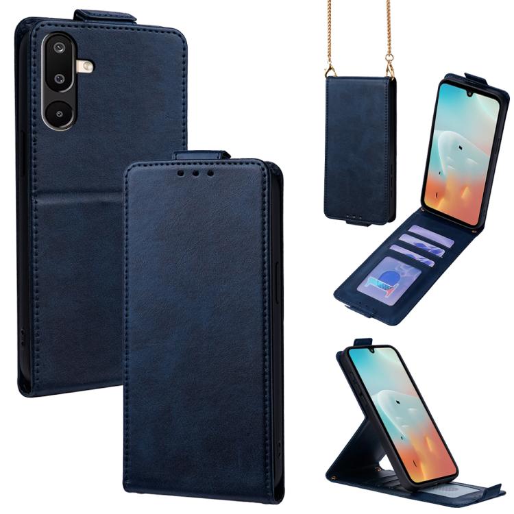 Cover a libro verticale in similpelle vegana tinta unita con tracolla, For Samsung Galaxy M16 5G, For Samsung Galaxy F06 5G, For Samsung Galaxy M35, For Samsung Galaxy Xcover7 Pro, For Samsung Galaxy M55, For Samsung Galaxy M15 5G