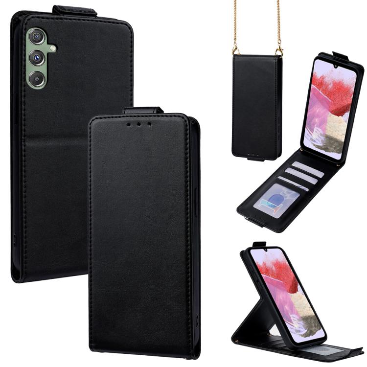 Cover a libro verticale in similpelle vegana tinta unita con tracolla, For Samsung Galaxy Xcover7, For Samsung Galaxy M34 5G, For Samsung Galaxy M54, For Samsung Galaxy M14 5G, For Samsung Galaxy Xcover6 Pro, For Samsung Galaxy M53