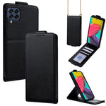 Cover a libro verticale in similpelle vegana tinta unita con tracolla, For Samsung Galaxy Xcover7, For Samsung Galaxy M34 5G, For Samsung Galaxy M54, For Samsung Galaxy M14 5G, For Samsung Galaxy Xcover6 Pro, For Samsung Galaxy M53