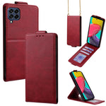 Cover a libro verticale in similpelle vegana tinta unita con tracolla, For Samsung Galaxy Xcover7, For Samsung Galaxy M34 5G, For Samsung Galaxy M54, For Samsung Galaxy M14 5G, For Samsung Galaxy Xcover6 Pro, For Samsung Galaxy M53