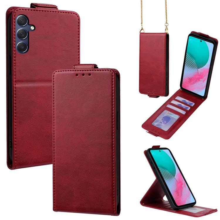Cover a libro verticale in similpelle vegana tinta unita con tracolla, For Samsung Galaxy Xcover7, For Samsung Galaxy M34 5G, For Samsung Galaxy M54, For Samsung Galaxy M14 5G, For Samsung Galaxy Xcover6 Pro, For Samsung Galaxy M53