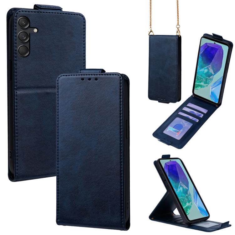 Cover a libro verticale in similpelle vegana tinta unita con tracolla, For Samsung Galaxy M16 5G, For Samsung Galaxy F06 5G, For Samsung Galaxy M35, For Samsung Galaxy Xcover7 Pro, For Samsung Galaxy M55, For Samsung Galaxy M15 5G