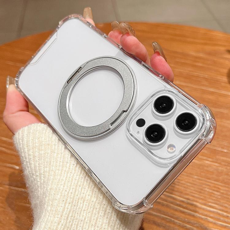 Custodia magnetica antiurto per telefono con supporto girevole a 360 gradi e sistema di fissaggio a quattro angoli., For iPhone 17 Pro Max, For iPhone 17 Pro, For iPhone 17, For iPhone Air, For iPhone 16 Pro Max, For iPhone 16 Pro, For iPhone 16 Plus  ...