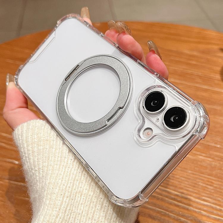 Custodia magnetica antiurto per telefono con supporto girevole a 360 gradi e sistema di fissaggio a quattro angoli., For iPhone 17 Pro Max, For iPhone 17 Pro, For iPhone 17, For iPhone Air, For iPhone 16 Pro Max, For iPhone 16 Pro, For iPhone 16 Plus  ...