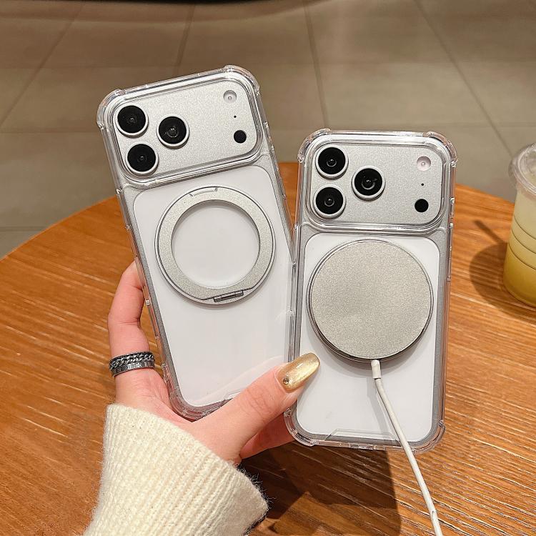 Custodia magnetica antiurto per telefono con supporto girevole a 360 gradi e sistema di fissaggio a quattro angoli., For iPhone 17 Pro Max, For iPhone 17 Pro, For iPhone 17, For iPhone Air, For iPhone 16 Pro Max, For iPhone 16 Pro, For iPhone 16 Plus  ...