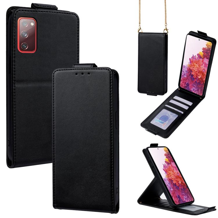 Cover a libro verticale in similpelle vegana tinta unita con tracolla, For Samsung Galaxy S23 FE 5G, For Samsung Galaxy S23 Ultra 5G, For Samsung Galaxy S23+ 5G, For Samsung Galaxy S23 5G, For Samsung Galaxy S20 FE 5G