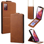 Cover a libro verticale in similpelle vegana tinta unita con tracolla, For Samsung Galaxy S23 FE 5G, For Samsung Galaxy S23 Ultra 5G, For Samsung Galaxy S23+ 5G, For Samsung Galaxy S23 5G, For Samsung Galaxy S20 FE 5G