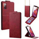 Cover a libro verticale in similpelle vegana tinta unita con tracolla, For Samsung Galaxy S23 FE 5G, For Samsung Galaxy S23 Ultra 5G, For Samsung Galaxy S23+ 5G, For Samsung Galaxy S23 5G, For Samsung Galaxy S20 FE 5G