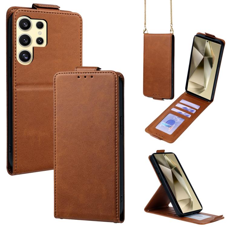Cover a libro verticale in similpelle vegana tinta unita con tracolla, For Samsung Galaxy S25+ 5G, For Samsung Galaxy S25 Ultra 5G, For Samsung Galaxy S24 FE 5G, For Samsung Galaxy S24 Ultra 5G, For Samsung Galaxy S24+ 5G, For Samsung Galaxy S24 5G