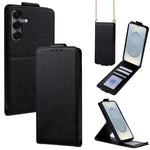 Cover a libro verticale in similpelle vegana tinta unita con tracolla, For Galaxy S26+ 5G, For Galaxy S26 Ultra 5G, For Galaxy S26 5G, For Samsung Galaxy S25 FE 5G, For Samsung Galaxy S25 Edge 5G, For Samsung Galaxy S25 5G