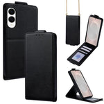 Cover a libro verticale in similpelle vegana tinta unita con tracolla, For Galaxy S26+ 5G, For Galaxy S26 Ultra 5G, For Galaxy S26 5G, For Samsung Galaxy S25 FE 5G, For Samsung Galaxy S25 Edge 5G, For Samsung Galaxy S25 5G