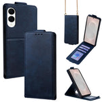 Cover a libro verticale in similpelle vegana tinta unita con tracolla, For Galaxy S26+ 5G, For Galaxy S26 Ultra 5G, For Galaxy S26 5G, For Samsung Galaxy S25 FE 5G, For Samsung Galaxy S25 Edge 5G, For Samsung Galaxy S25 5G