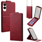Cover a libro verticale in similpelle vegana tinta unita con tracolla, For Galaxy S26+ 5G, For Galaxy S26 Ultra 5G, For Galaxy S26 5G, For Samsung Galaxy S25 FE 5G, For Samsung Galaxy S25 Edge 5G, For Samsung Galaxy S25 5G