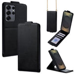 Cover a libro verticale in similpelle vegana tinta unita con tracolla, For Samsung Galaxy S25+ 5G, For Samsung Galaxy S25 Ultra 5G, For Samsung Galaxy S24 FE 5G, For Samsung Galaxy S24 Ultra 5G, For Samsung Galaxy S24+ 5G, For Samsung Galaxy S24 5G